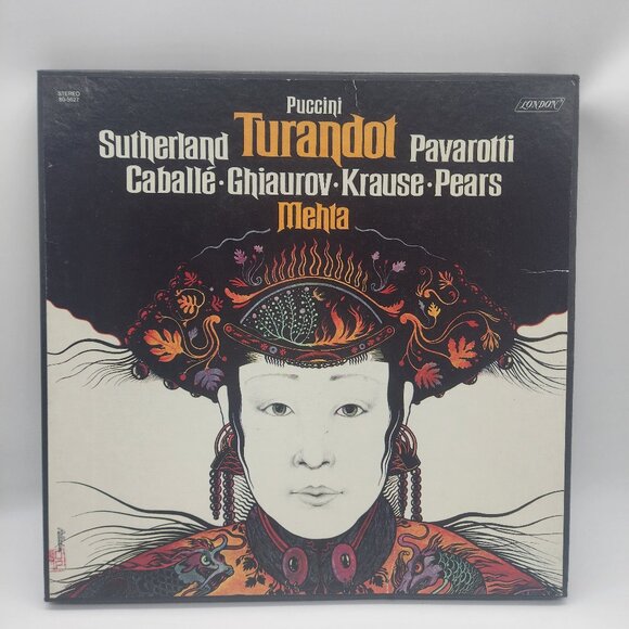 Puccini Sutherland Turandot Pavarotti Mehta Krause Pears LP Record 3 - Picture 1 of 5